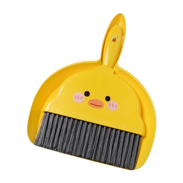 Dustpan with Thick Bristles, Yellow Colour, No Dust Leakage