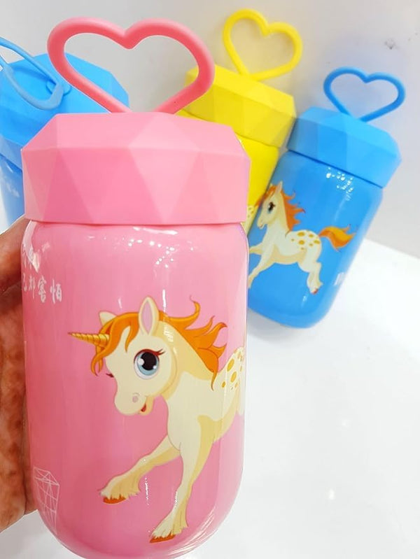 Cute 400ml Glass Water cum Jug Bottle with Silicone Plastic Shell