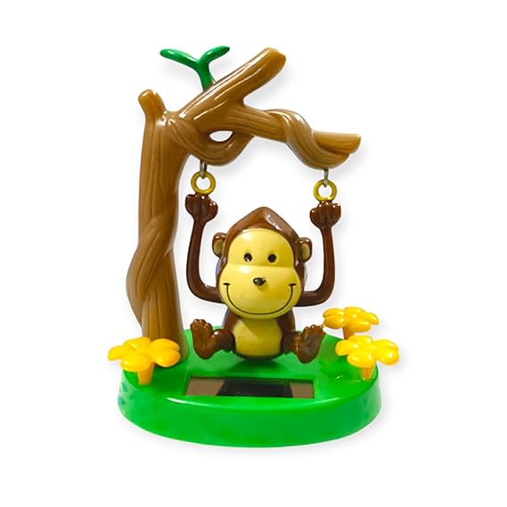 Solar Powered Dancing Hip Shake Motion Monkey Car Dashboard