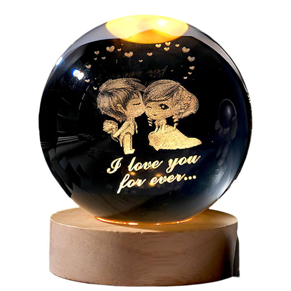 3D Crystal Love You Lamp