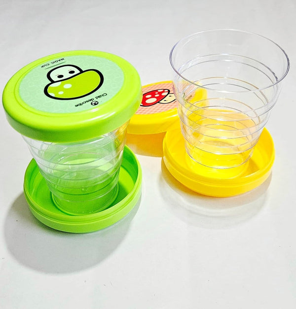 Magic Cup Collapsible Transparent Plastic Travel Cups - Set of 2
